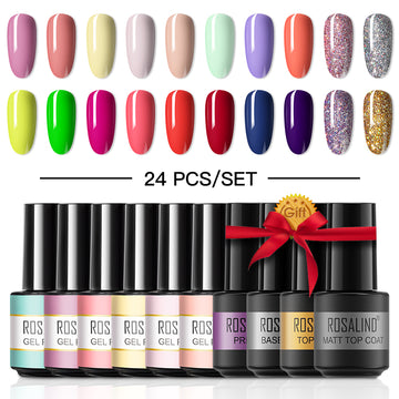 Rosalind Professional Nail Art Gel Polish Set 24PCS